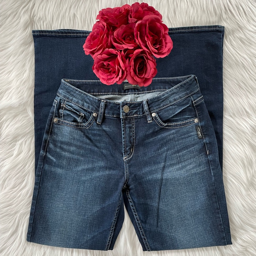 Silver Jean Co. Avery Slim Boot (Dark Wash-Size 29W 31L) Pre-owned